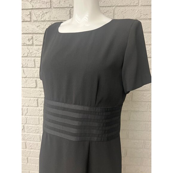 Positive Attitude Women Petite Black Ribbon Detail Dress and Jacket Set Size 12P - Picture 8 of 14